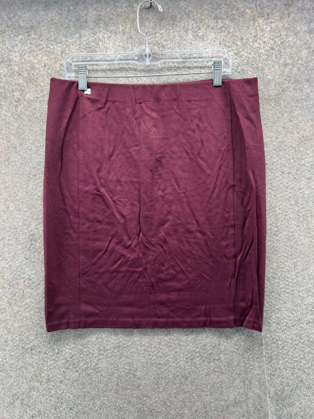 Lauren Ralph Lauren Skirt Womens Large Red Solid Jersey Pencil Mini Pull On